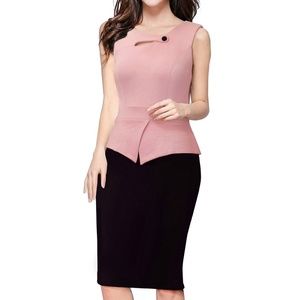 🆕▪️HOMEYEE BABY PINK & BLACK DRESS